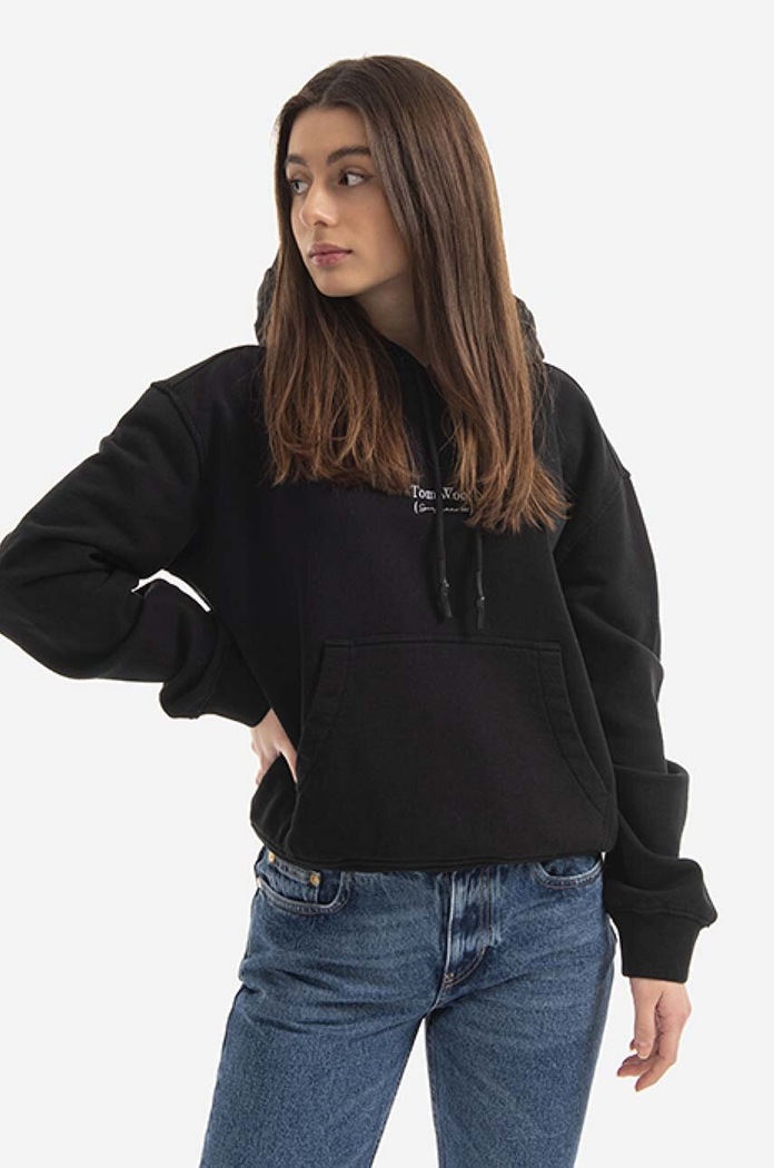 Tom Wood cotton sweatshirt Eden Planet friendly black 22191.975