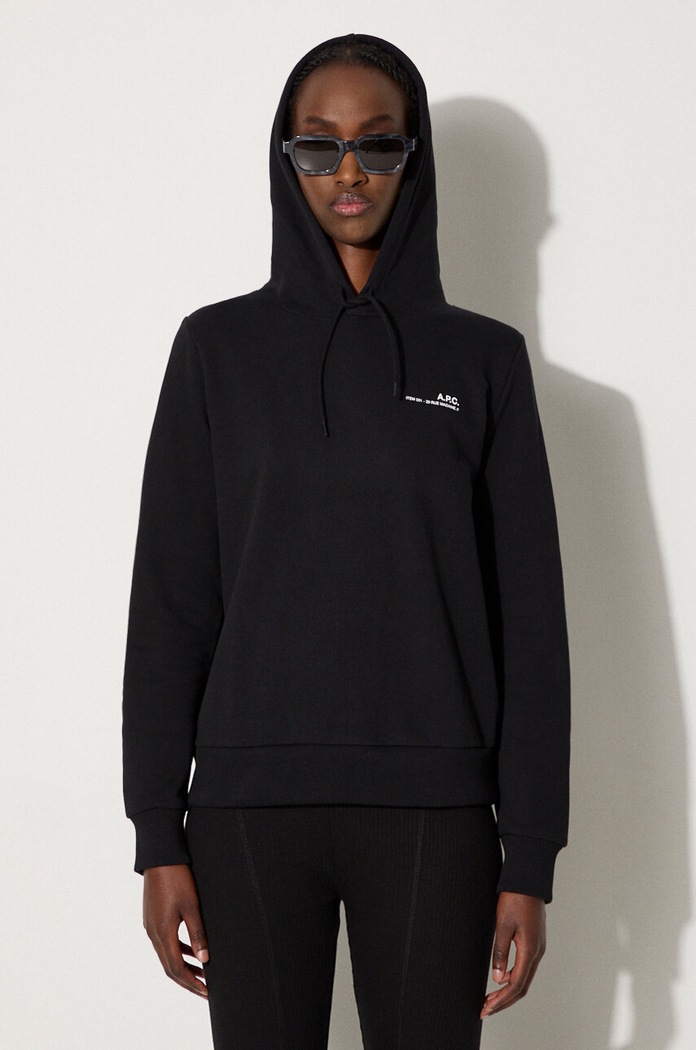 A.P.C. cotton sweatshirt Hoodie Item F cotton black COEAS.F27674