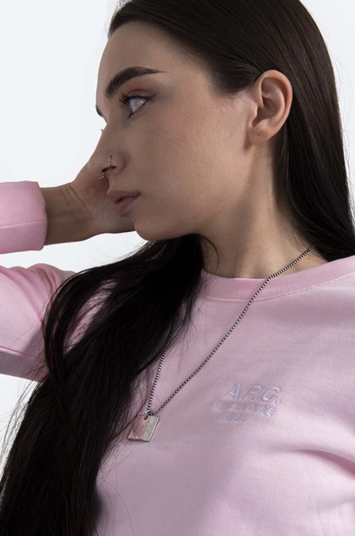Bluza bawełniana Sweat Skye A.P.C. COEBH.F27700 różowy