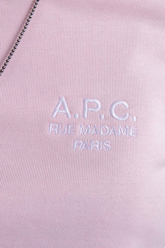 Bluza bawełniana Sweat Skye A.P.C. różowy COEBH.F27700