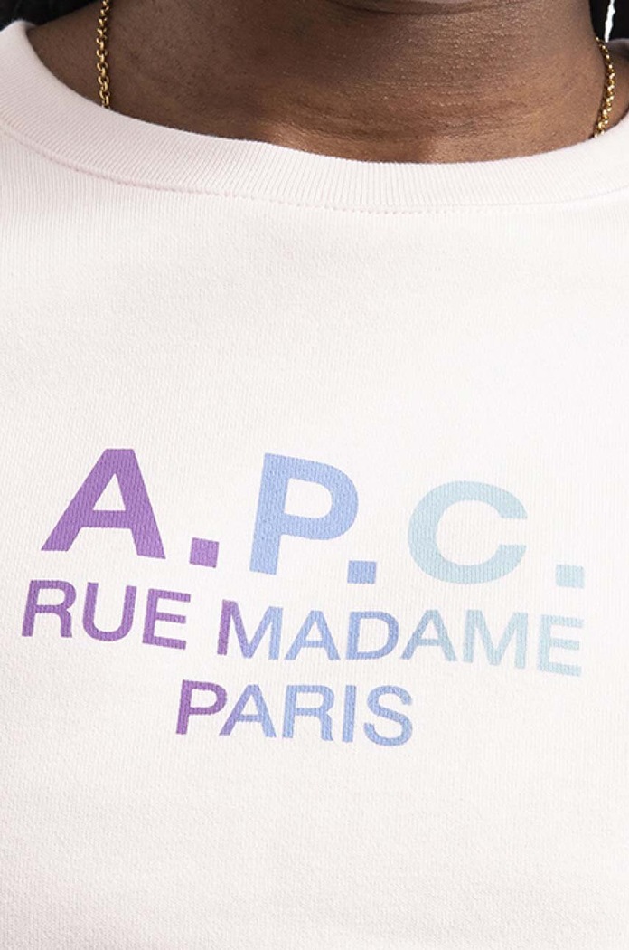 Бавовняна кофта A.P.C. Sweat Mathilda COEBH.F27712 рожевий
