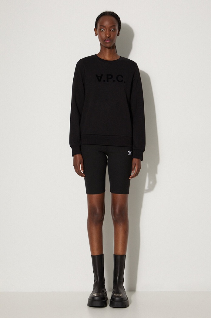 A.P.C. bluza bawełniana Sweat Viva COECQ.F27644 czarny AA00