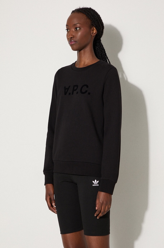 A.P.C. bluza bawełniana Sweat Viva czarny COECQ.F27644