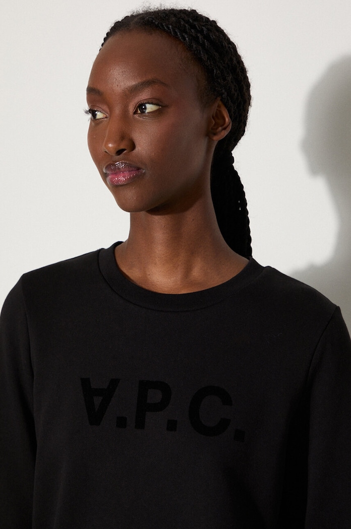 A.P.C. bluza bawełniana Sweat Viva COECQ.F27644 czarny