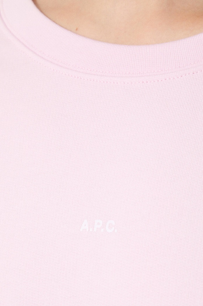 A.P.C. bluza bawełniana Sweat Annie COEIP.F27623 różowy