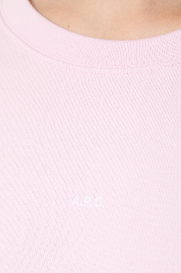 A.P.C. bluza bawełniana Sweat Annie COEIP.F27623 różowy