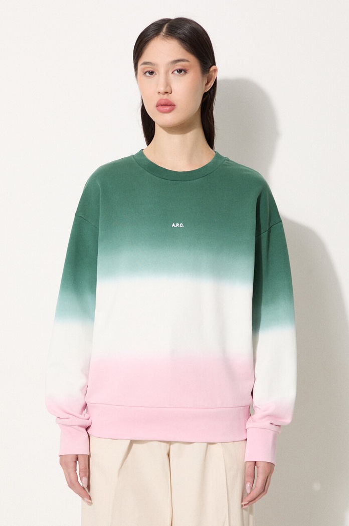 Βαμβακερή μπλούζα A.P.C. Sweat Clothilde εμπριμέ ροζ COFAZ.F27765