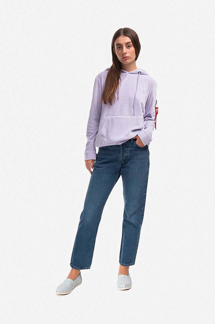 Alpha Industries sweatshirt Frottee Hoody 108040.664 violet AA00