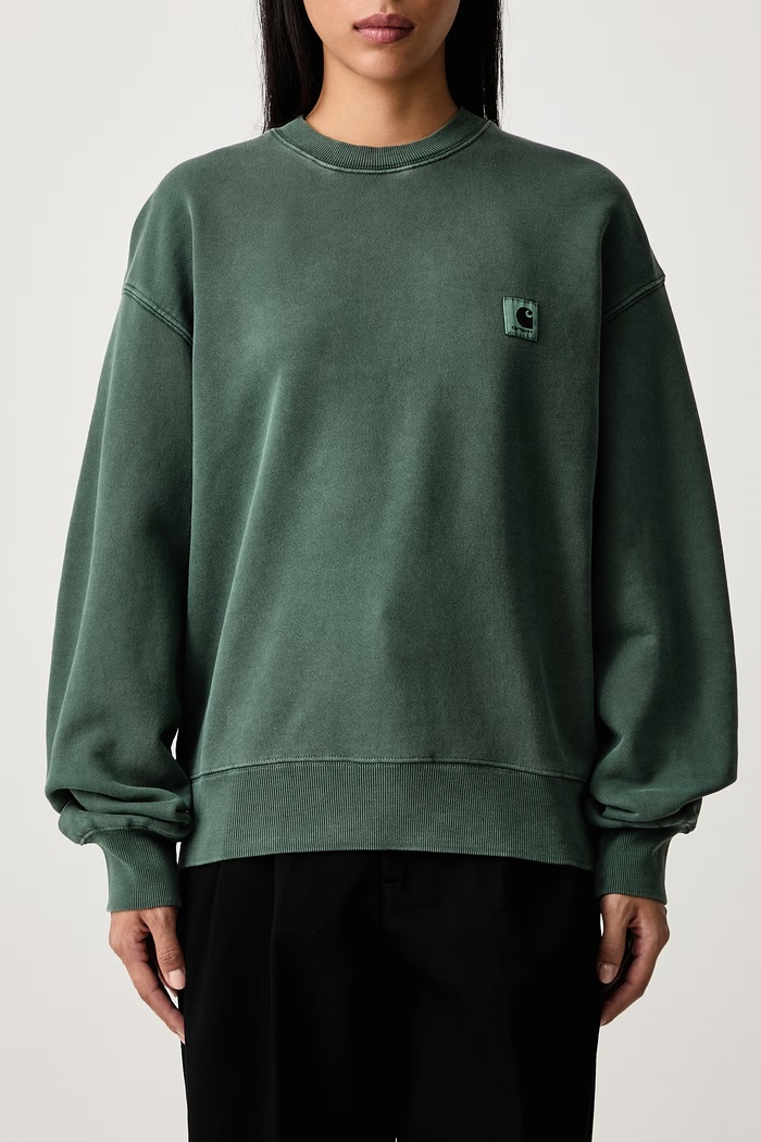 Carhartt WIP W' Nelson Sweat I029537 WAX bluza damska bawełniana Carhartt WIP zielony I029537