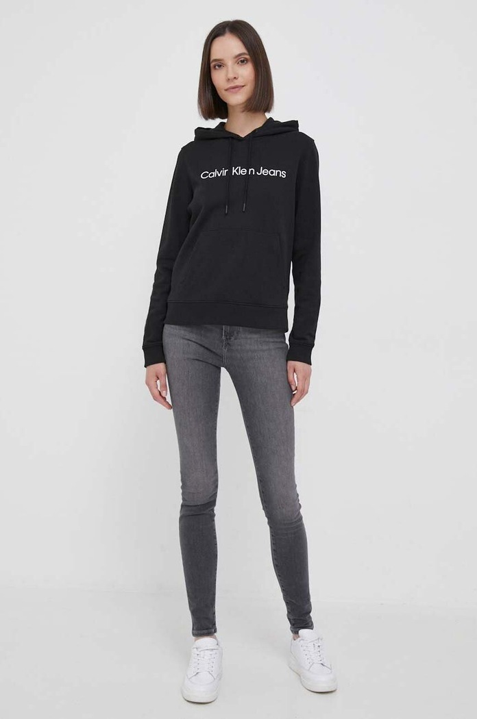 Bavlněná mikina Calvin Klein Jeans J20J220254 černá AA00