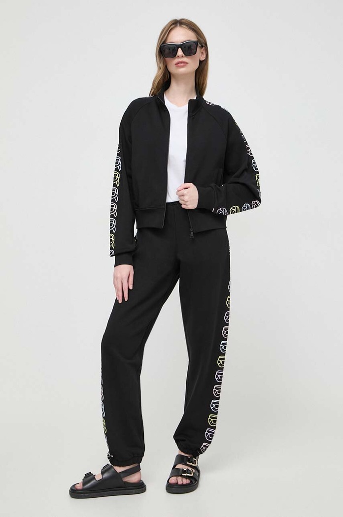 Bavlněná mikina Karl Lagerfeld 241W1802 černá AA00