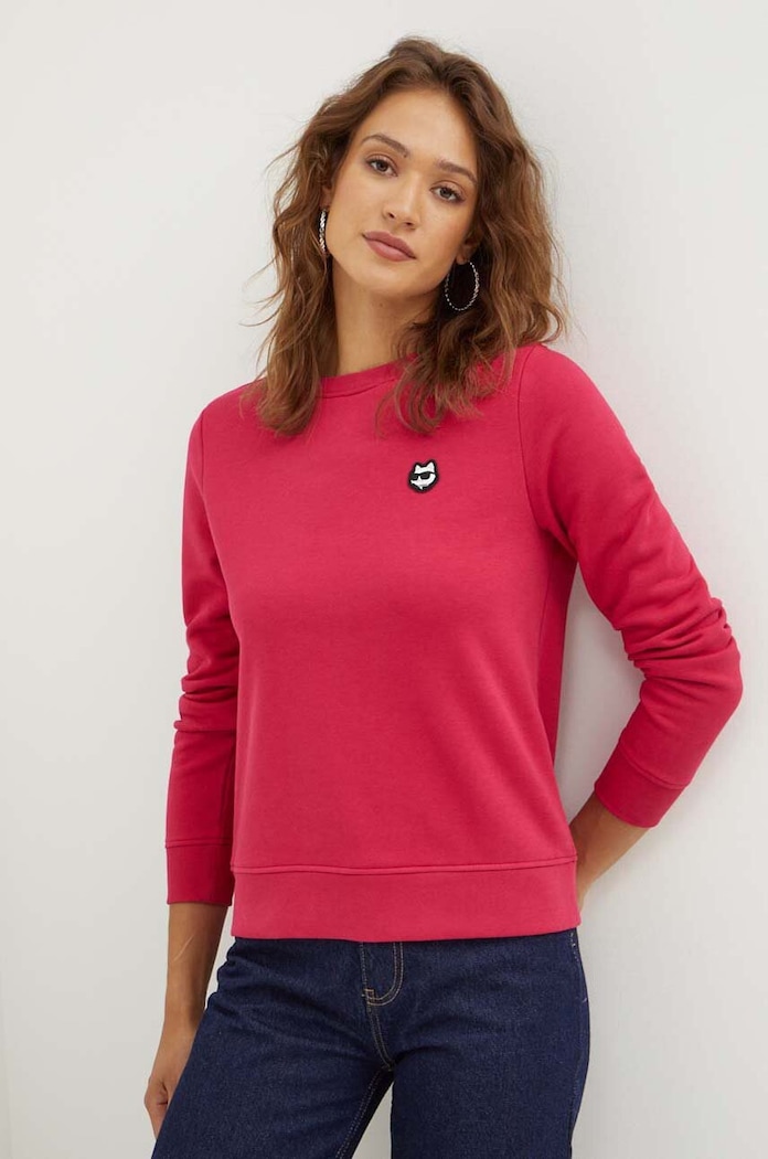 Karl Lagerfeld bluza pozostałe różowy 245W1810