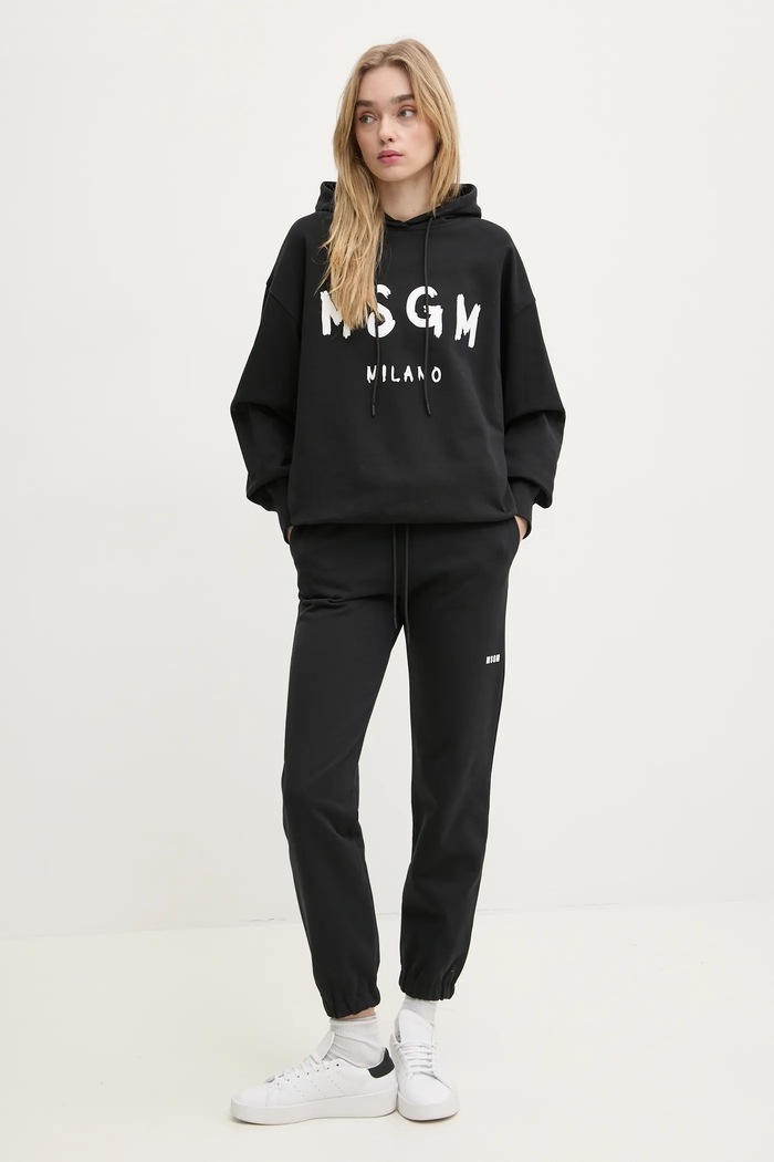 MSGM pamut melegítőfelső 2000MDM515.300000 fekete AA00