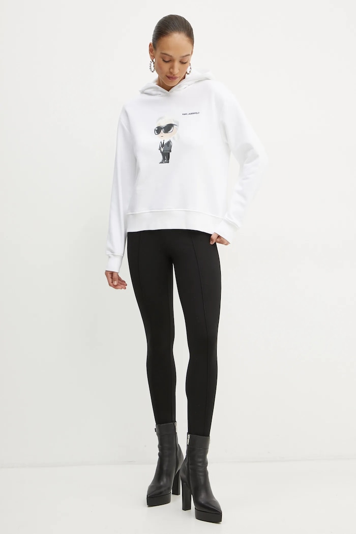 Karl Lagerfeld bluza IKON A1W20083 alb SS25