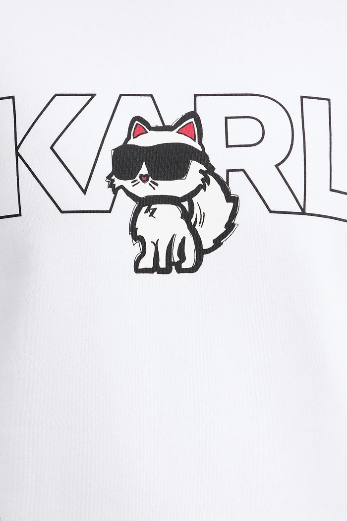Bavlnená mikina Karl Lagerfeld IKON A3W20056 biela