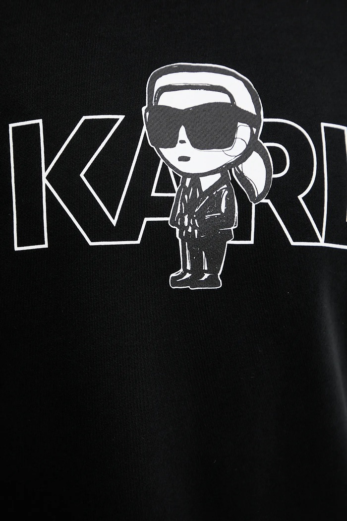 Bavlnená mikina Karl Lagerfeld IKON A3W20056 čierna