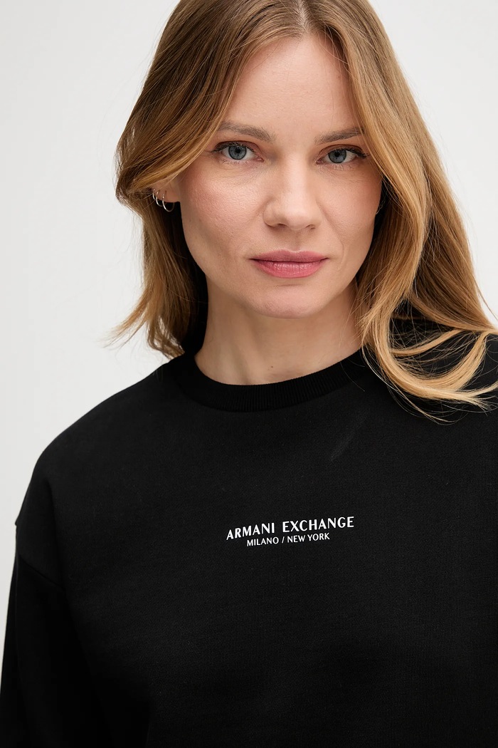 Oblačila Bombažen pulover Armani Exchange XW001451.AF10830.NOS črna