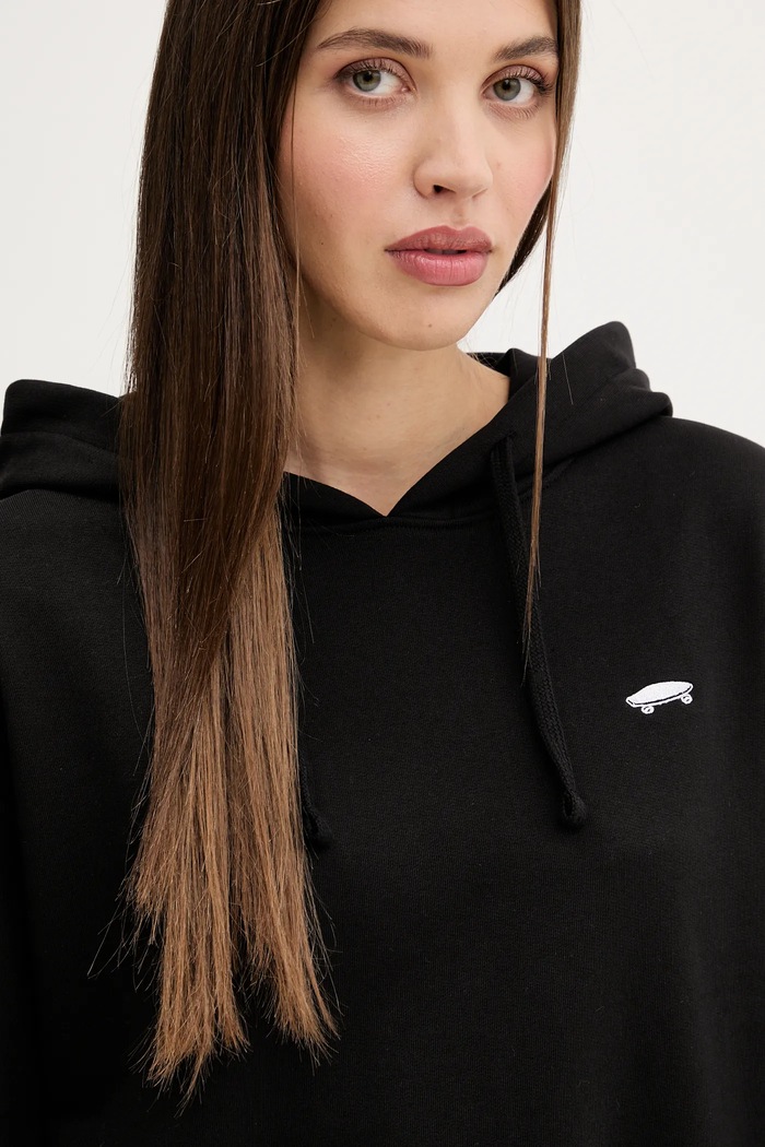Bavlnená mikina Vans čierna VN000P5PBLK1