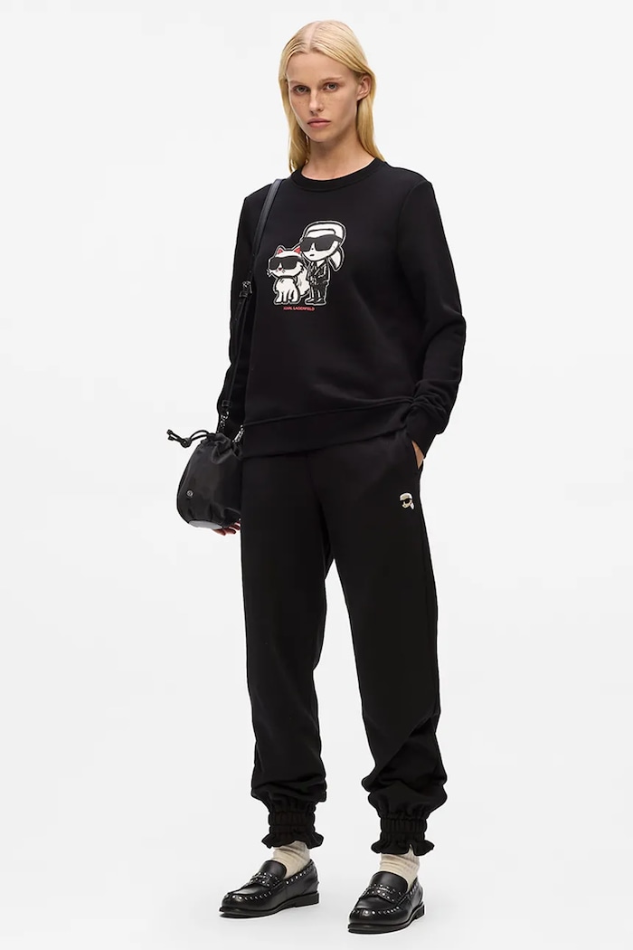 Karl Lagerfeld bluză IKON negru A4W20045