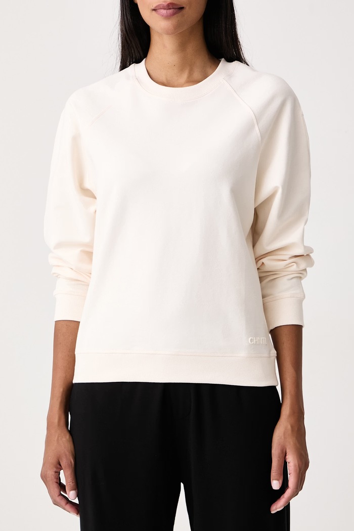 Bluza damska bawełniana z elastanem CHNTL Chantelle C1ATL0 beżowy