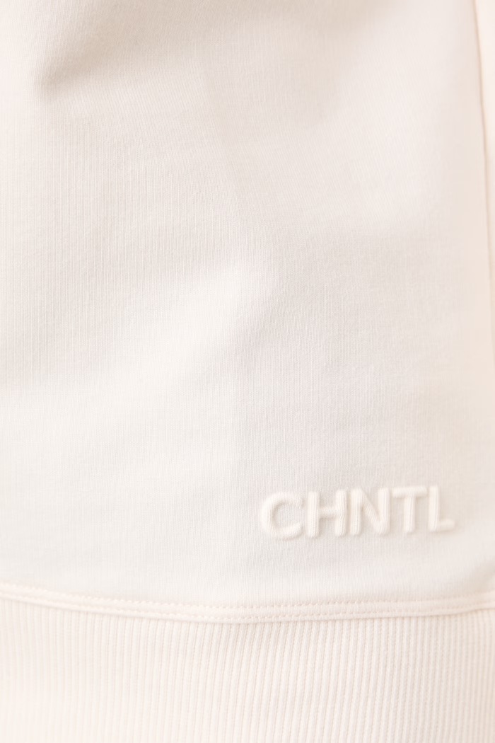 Bluza damska bawełniana z elastanem CHNTL Chantelle beżowy C1ATL0
