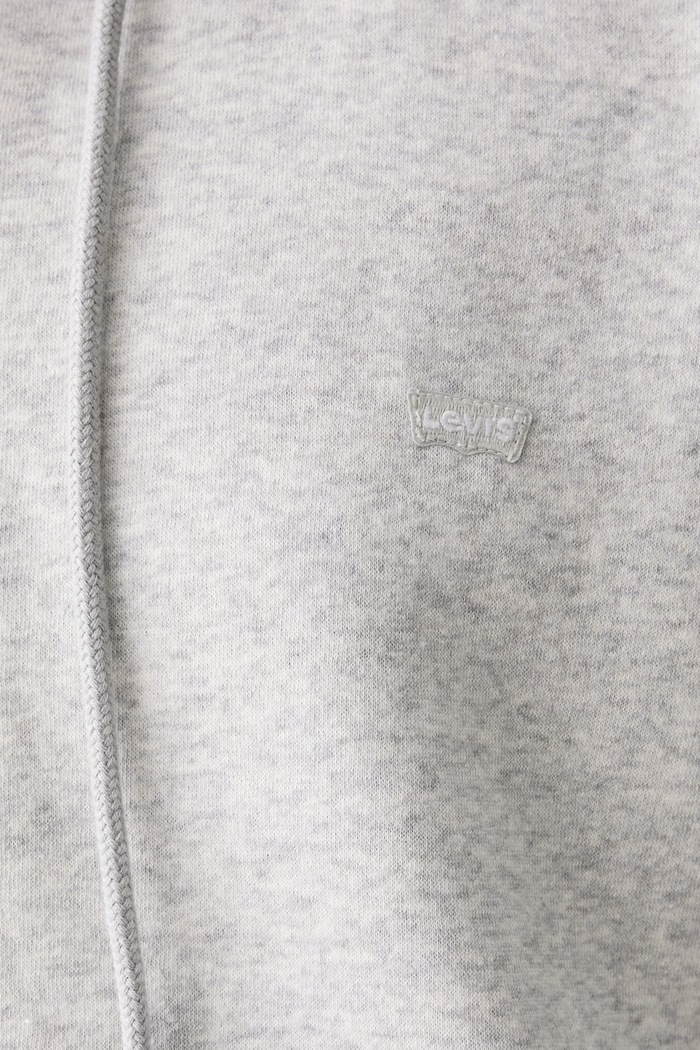 Суичър с цип и качулка дамски с памук EVERYDAY FULL ZIP Levi's сив 0082L