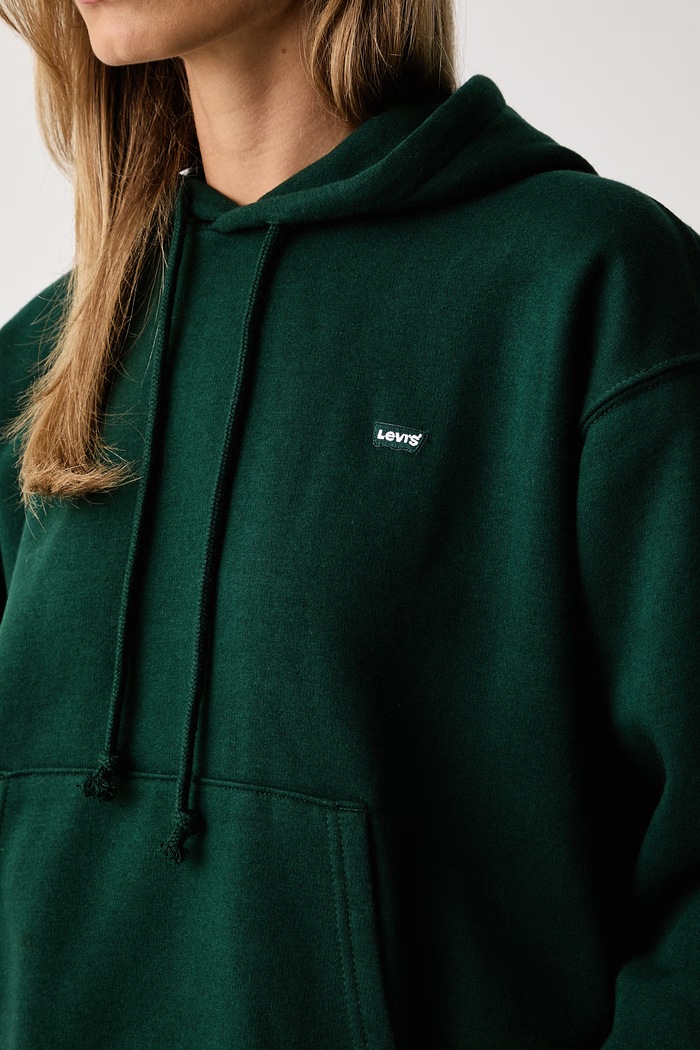 Levi's Bluza z kapturem damska z bawełną EVERYDAY HOODIE 0082K zielony AA00