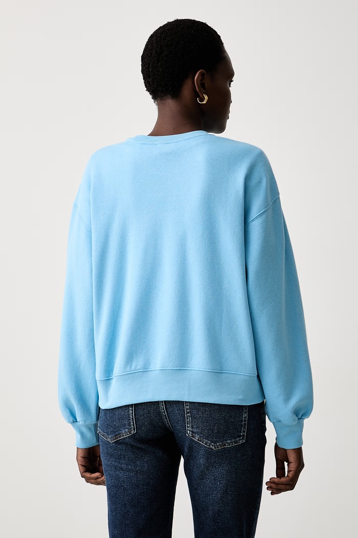 Oblečení Levi's mikina dámská s bavlnou EVERYDAY CREW 0082J modrá