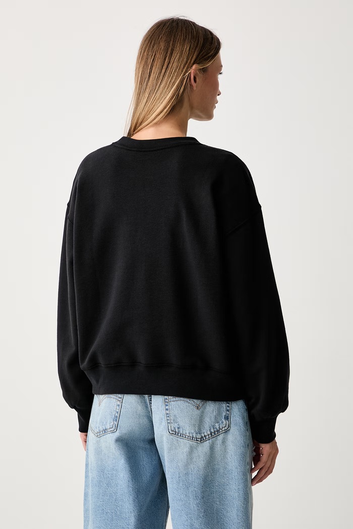 Odjeća Levi's dukserica za žene s pamukom EVERYDAY CREW 0082J crna