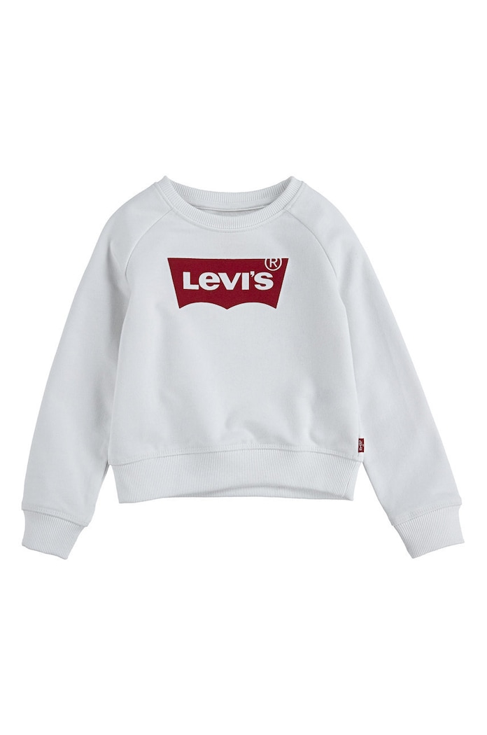 Dječja dukserica Levi's bez kapuljače bijela 3E6660.NOS.G