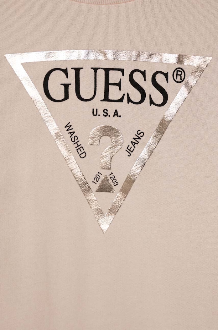 Guess Dětská bavlněná mikina Guess J74Q10.KAUG0.PPYH růžová AA00