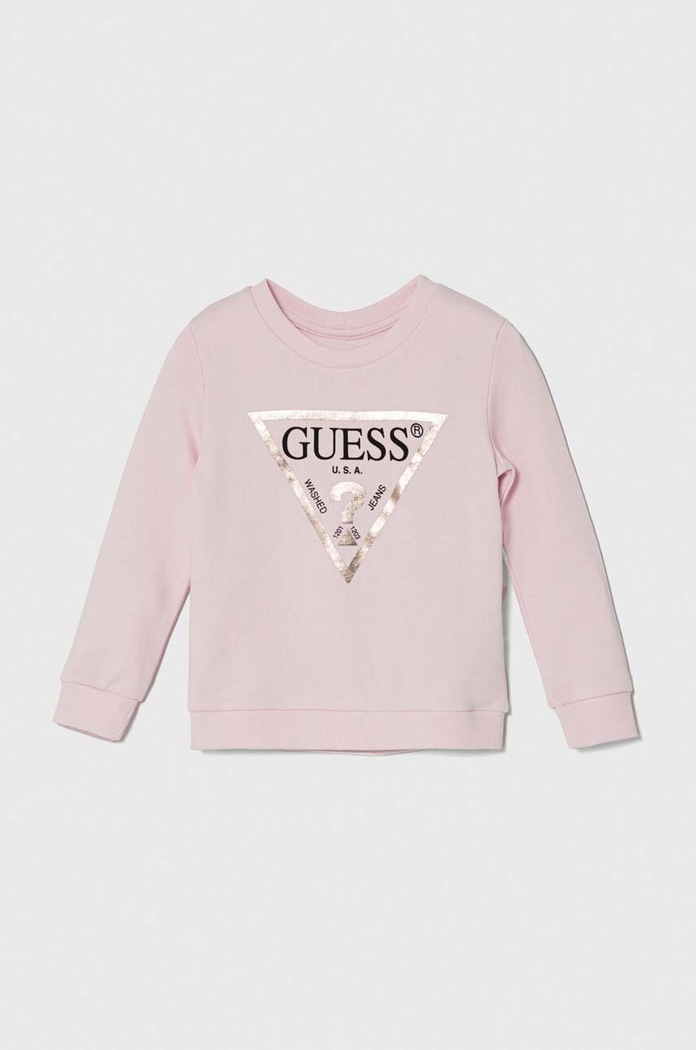Guess gyerek melegítőfelső pamutból pamut rózsaszín K74Q12.KAUG0.PPYH
