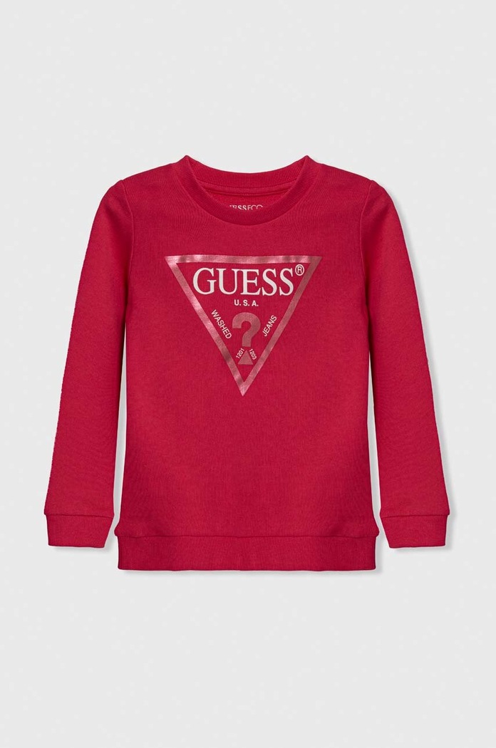 Guess gyerek melegítőfelső pamutból pamut rózsaszín K74Q12.KAUG0.PPYH