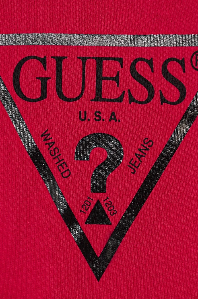 Κοριτσίστικα Guess Παιδική βαμβακερή μπλούζα Guess J74Q10.KAUG0.9BYH ροζ