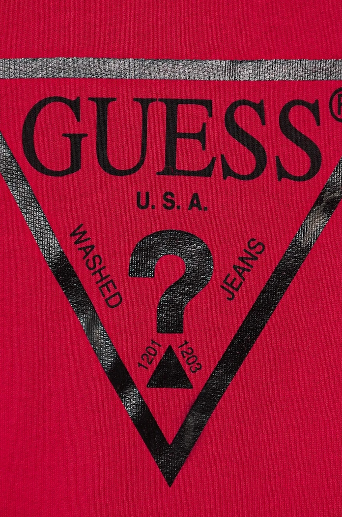 Κοριτσίστικα Guess Παιδική βαμβακερή μπλούζα Guess J74Q10.KAUG0.9BYH ροζ