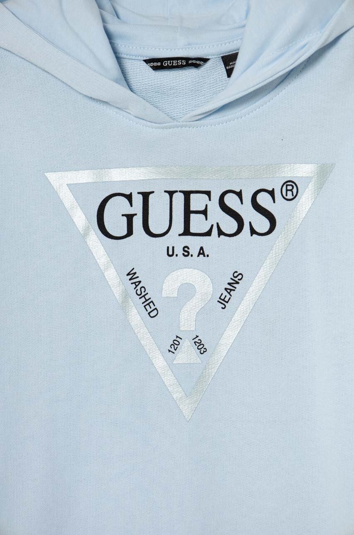 DÍVKA Dětská bavlněná mikina Guess J83Q14.KAUG0.9BYH modrá