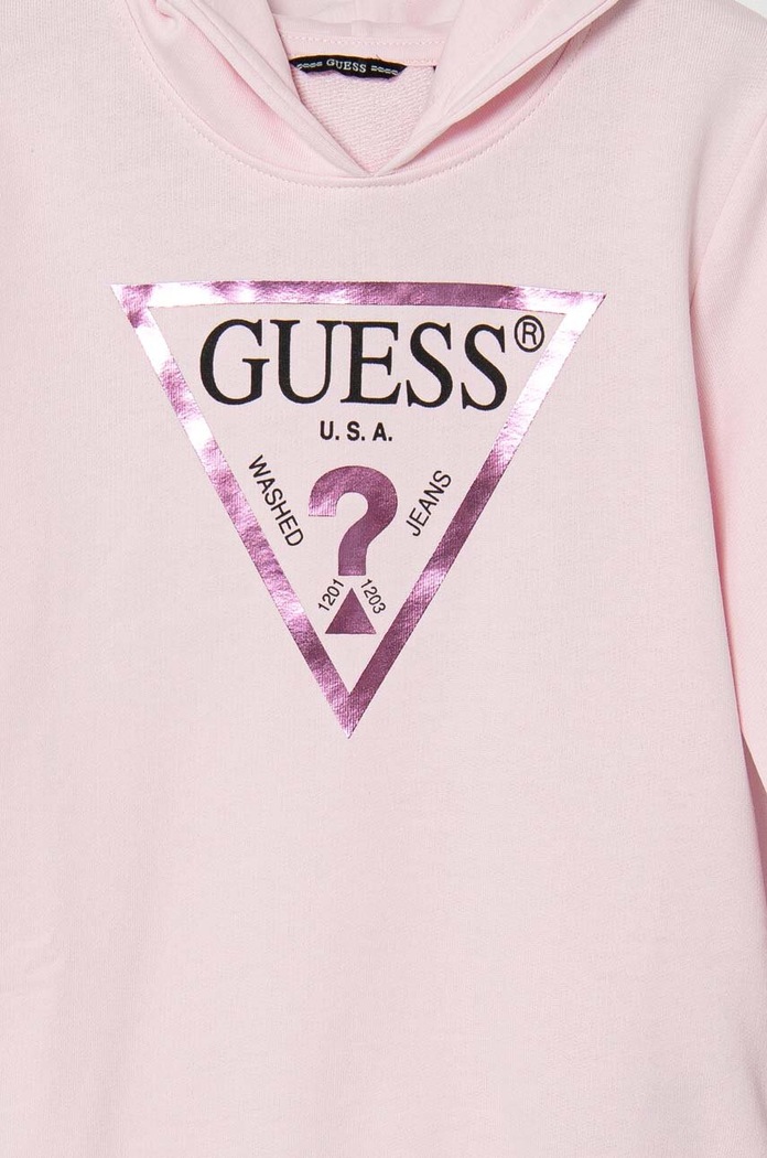 Κοριτσίστικα Παιδική βαμβακερή μπλούζα Guess J83Q14.KAUG0.9BYH ροζ