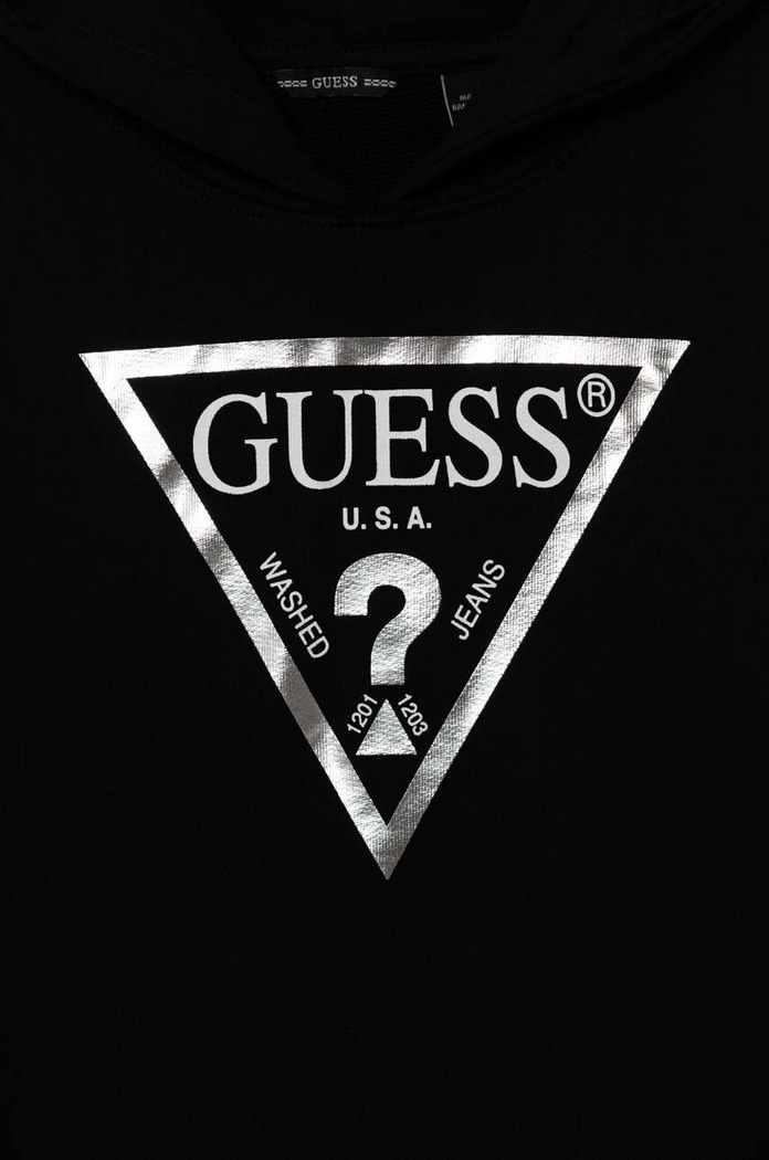 Fete Guess hanorac de bumbac pentru copii J83Q14.KAUG0.9BYH negru