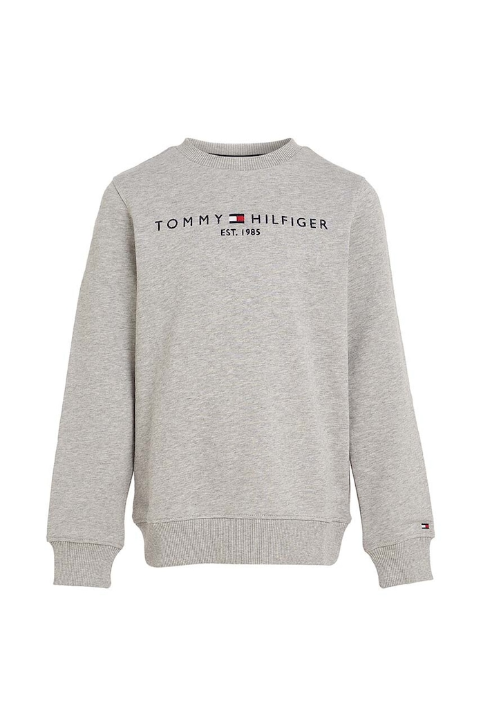 Παιδική βαμβακερή μπλούζα Tommy Hilfiger KS0KS00212.NOS γκρί AA00