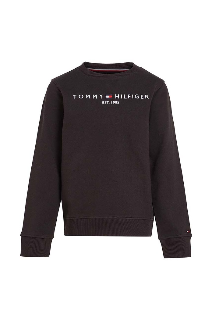 Dětská bavlněná mikina Tommy Hilfiger KS0KS00212.NOS černá AA00