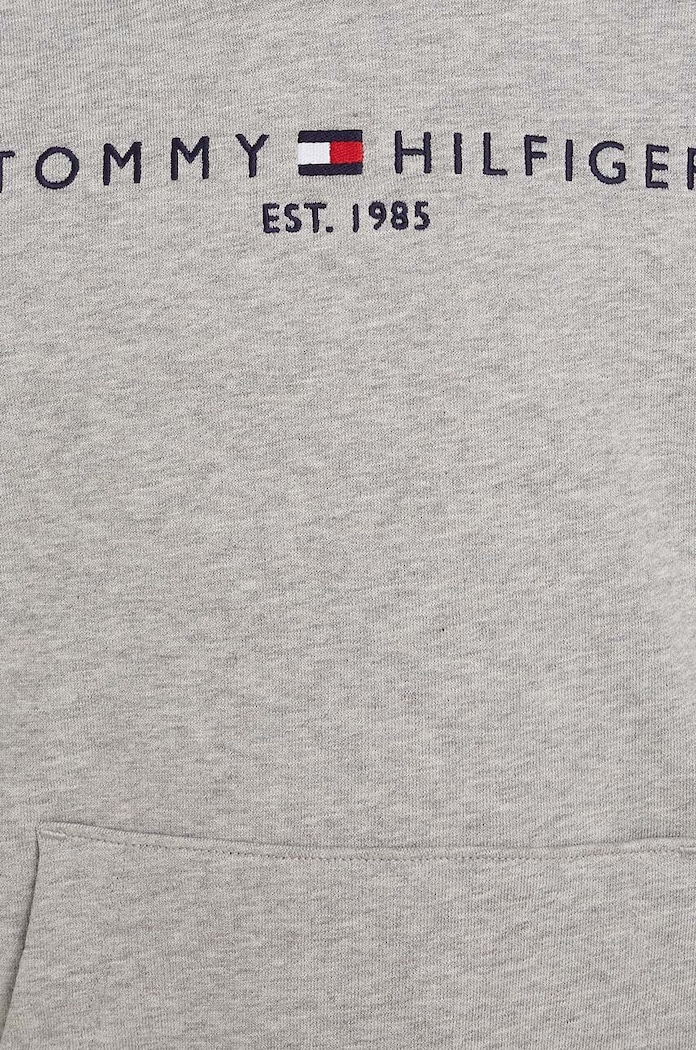 Παιδική βαμβακερή μπλούζα Tommy Hilfiger γκρί KS0KS00213.NOS