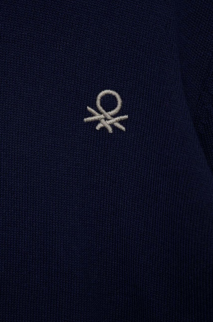 Κοριτσίστικα Παιδικό βαμβακερό πουλόβερ United Colors of Benetton 1098Q1072.G.NOS σκούρο μπλε