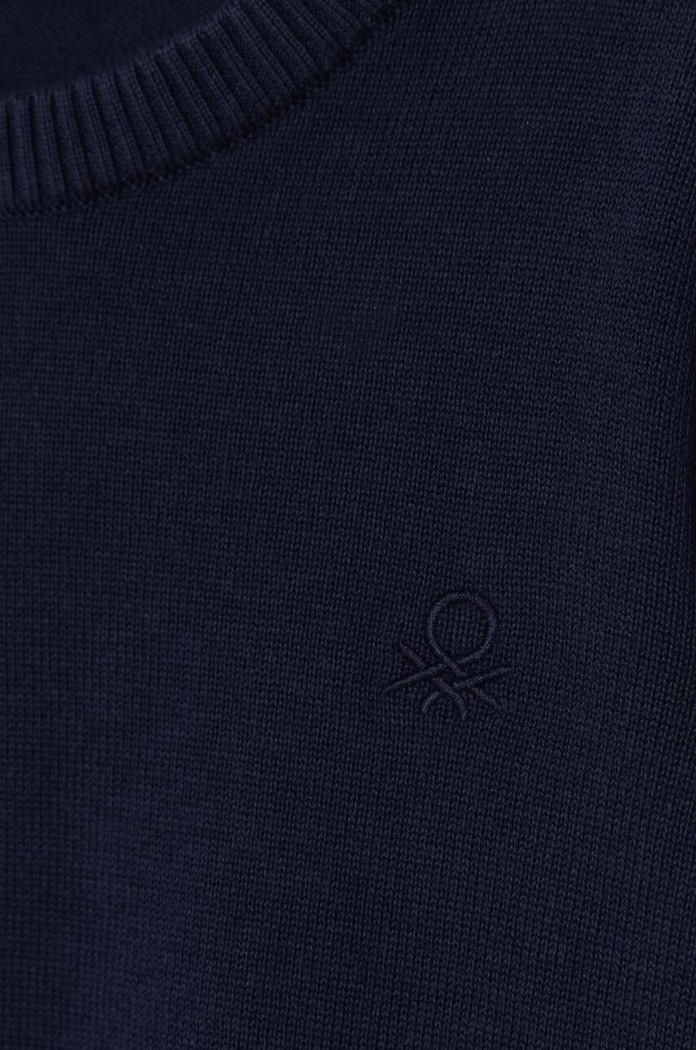 Dječaci Dječji pamučni pulover United Colors of Benetton 1294G1012.P.NOS mornarsko plava