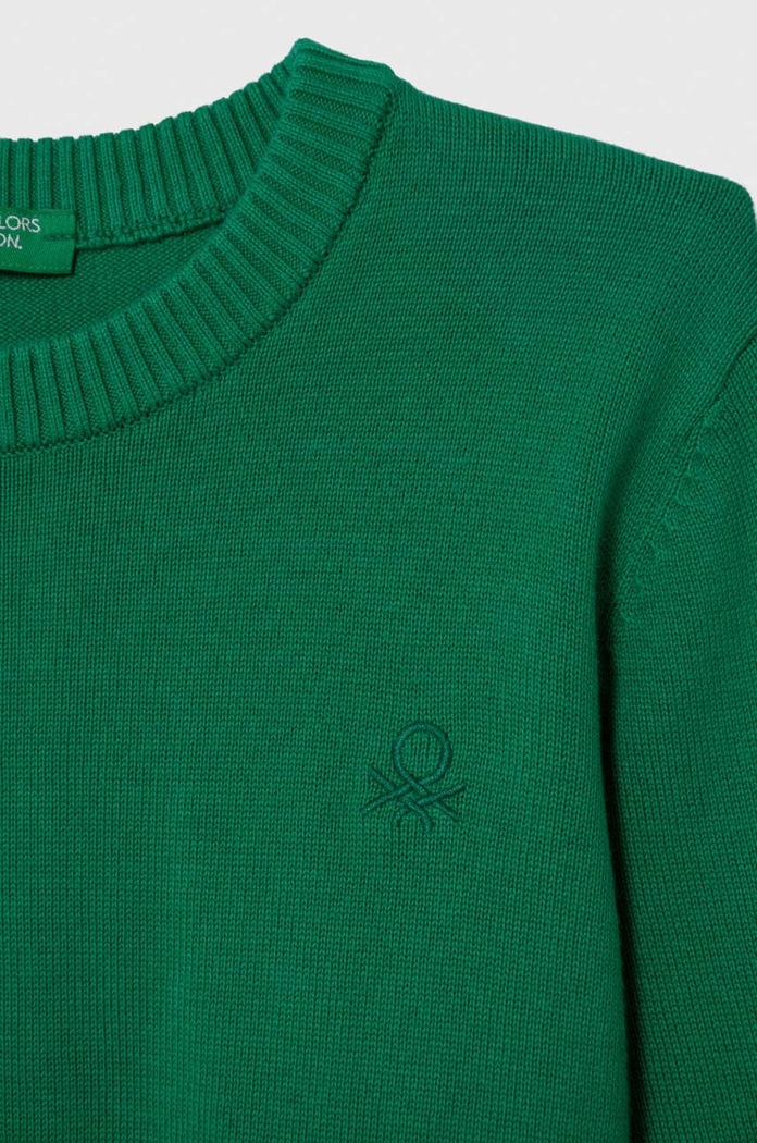 Fiú United Colors of Benetton gyerek pamut pulóver 1294G1012.P.NOS zöld