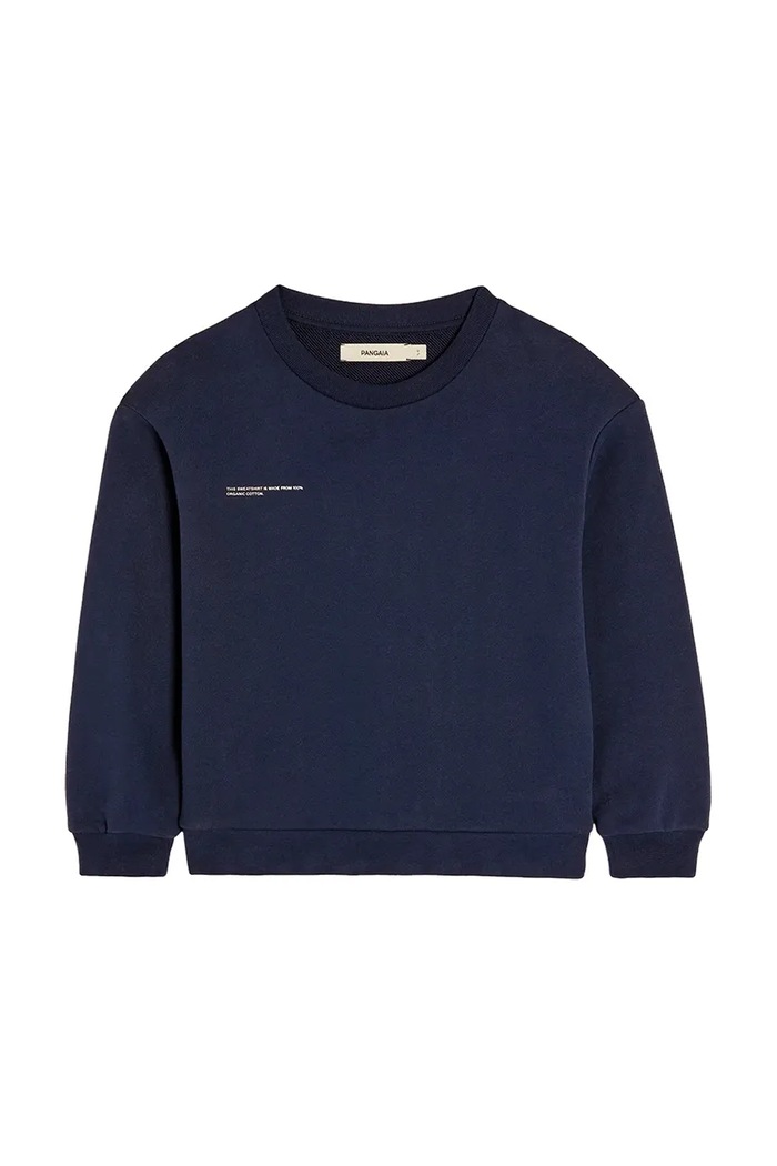 Mikina Pangaia KIDS' 365 MIDWEIGHT SWEATSHIRT bavlna tmavomodrá 10000279.CORE