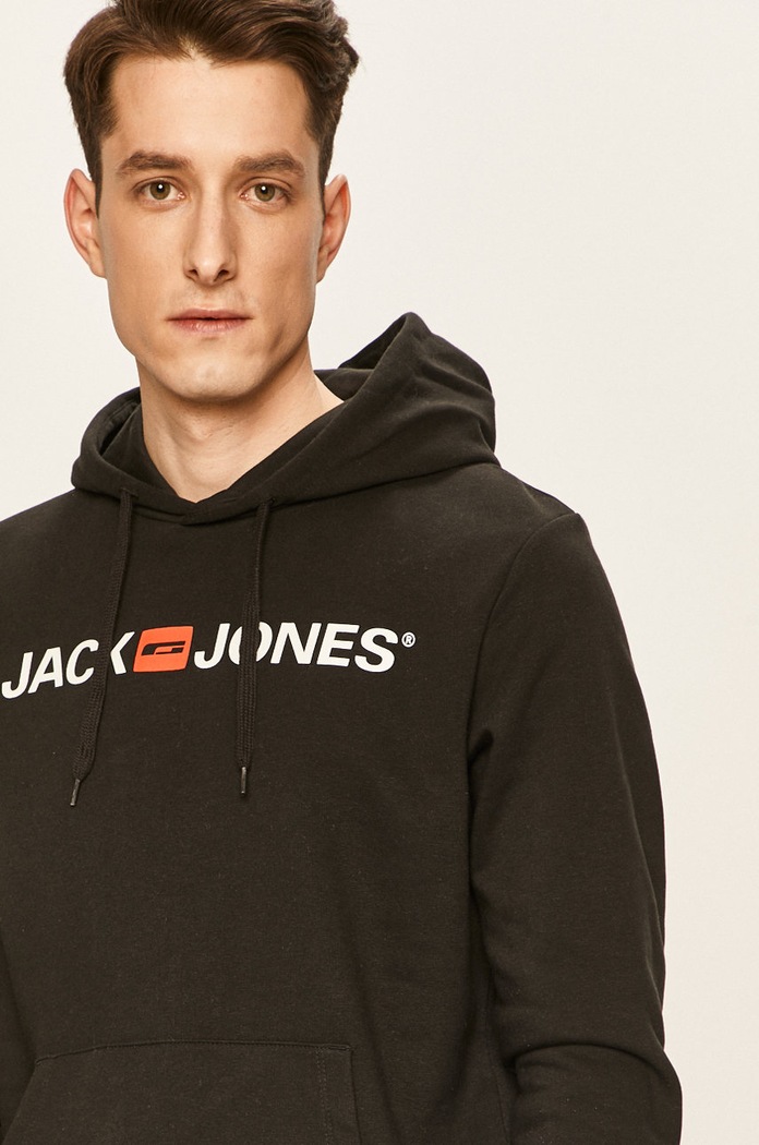 Jack & Jones - Mikina s kapucí černá 12137054