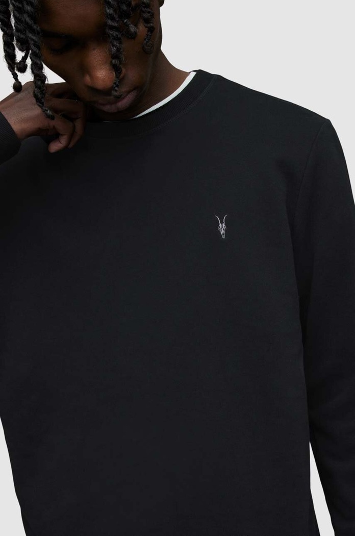 AllSaints - Mikina Raven Crew MF048K černá AA00