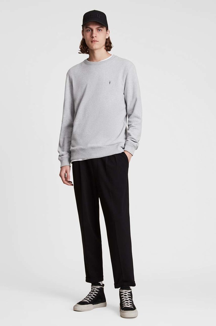 Oblečenie AllSaints - Mikina Raven Crew MF048K sivá