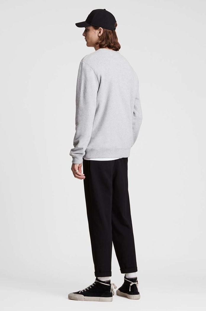 AllSaints - Mikina Raven Crew sivá MF048K