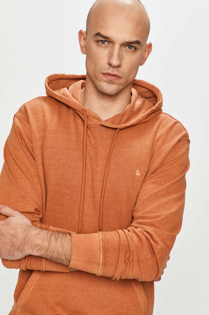 Jack & Jones - Mikina bavlna oranžová 12174457